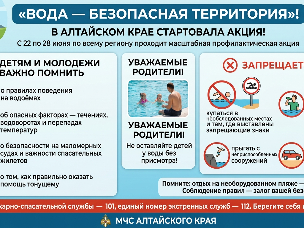 В Алтайском крае стартовала акция «Вода — безопасная территория»!.